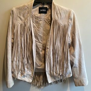 DOMA Genuine Goat Suede Fringed Jacket Small